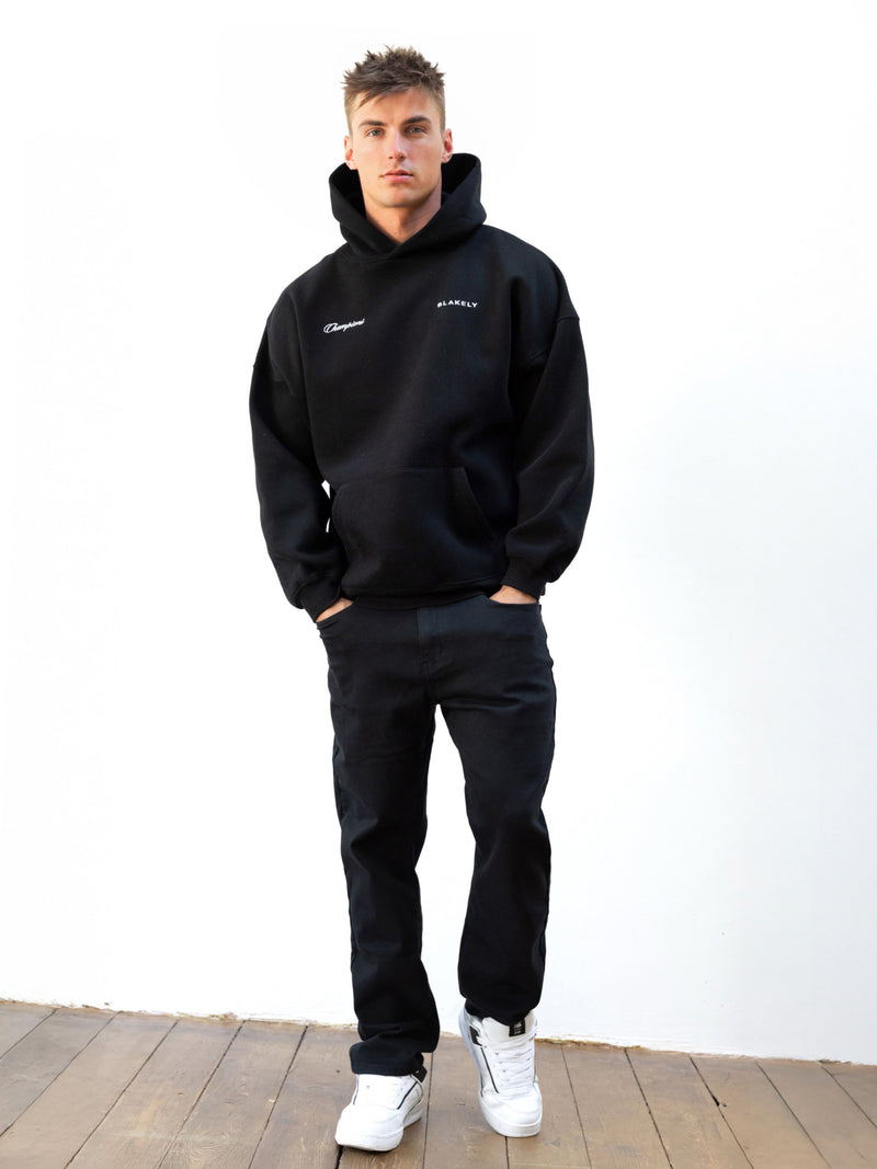 Champions Legacy Relaxed Hoodie - Black