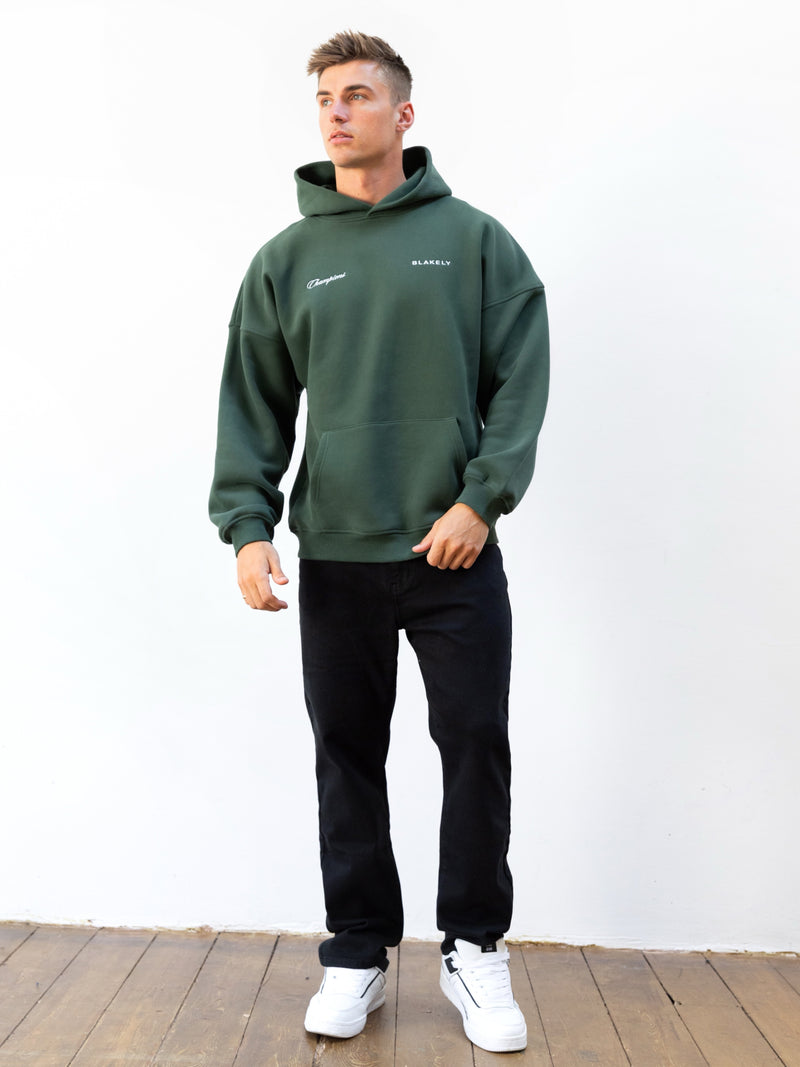 Champions Legacy Relaxed Hoodie - Forest Green