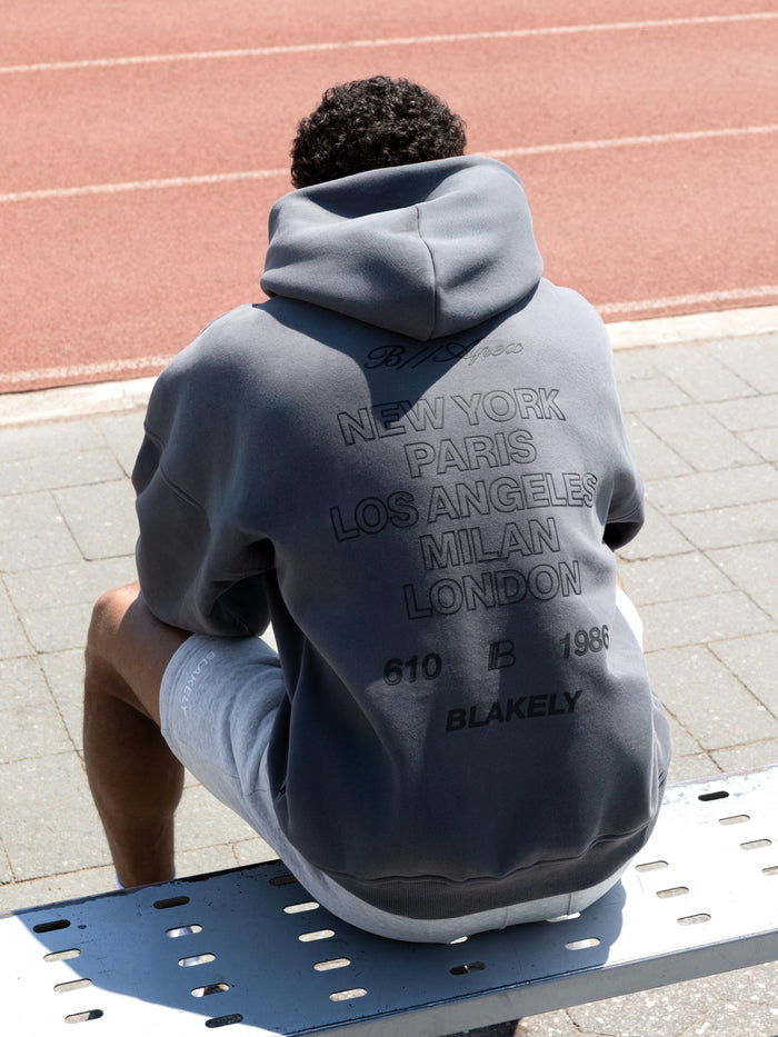 Apex City Relaxed Hoodie - Holzkohle
