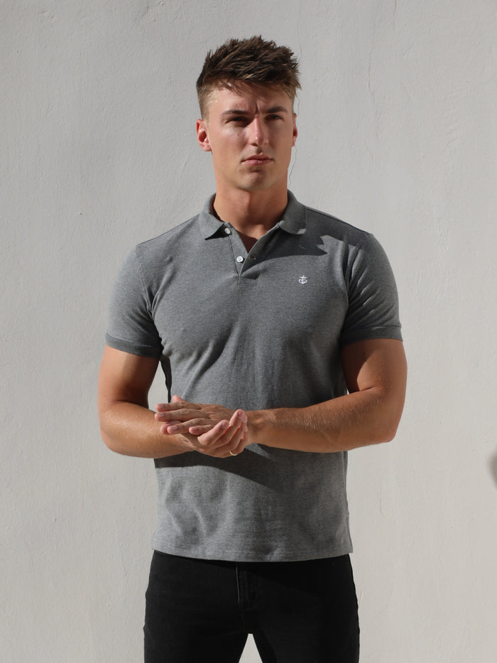 Burton Marl Polo Shirt - Grey