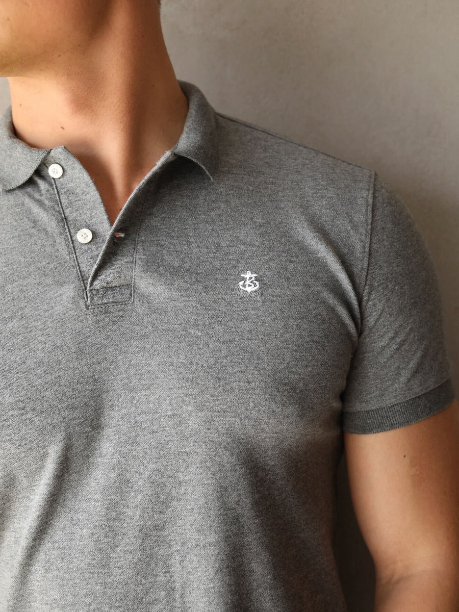 Burton Marl Polo Shirt - Grey