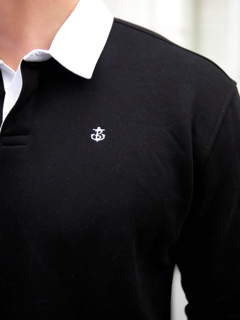 Hudson Polo Sweatshirt - Black