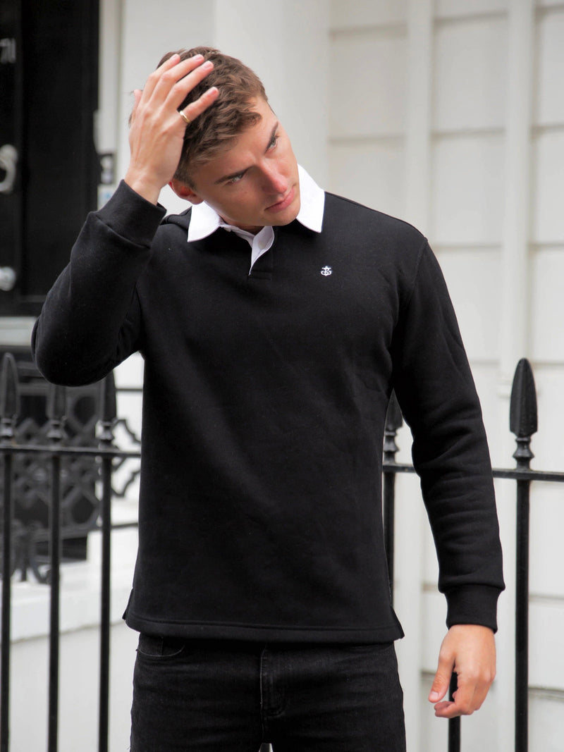 Buy Blakely Hudson Black Polo Sweatshirt Free standard delivery over 99 Blakely Clothing EU