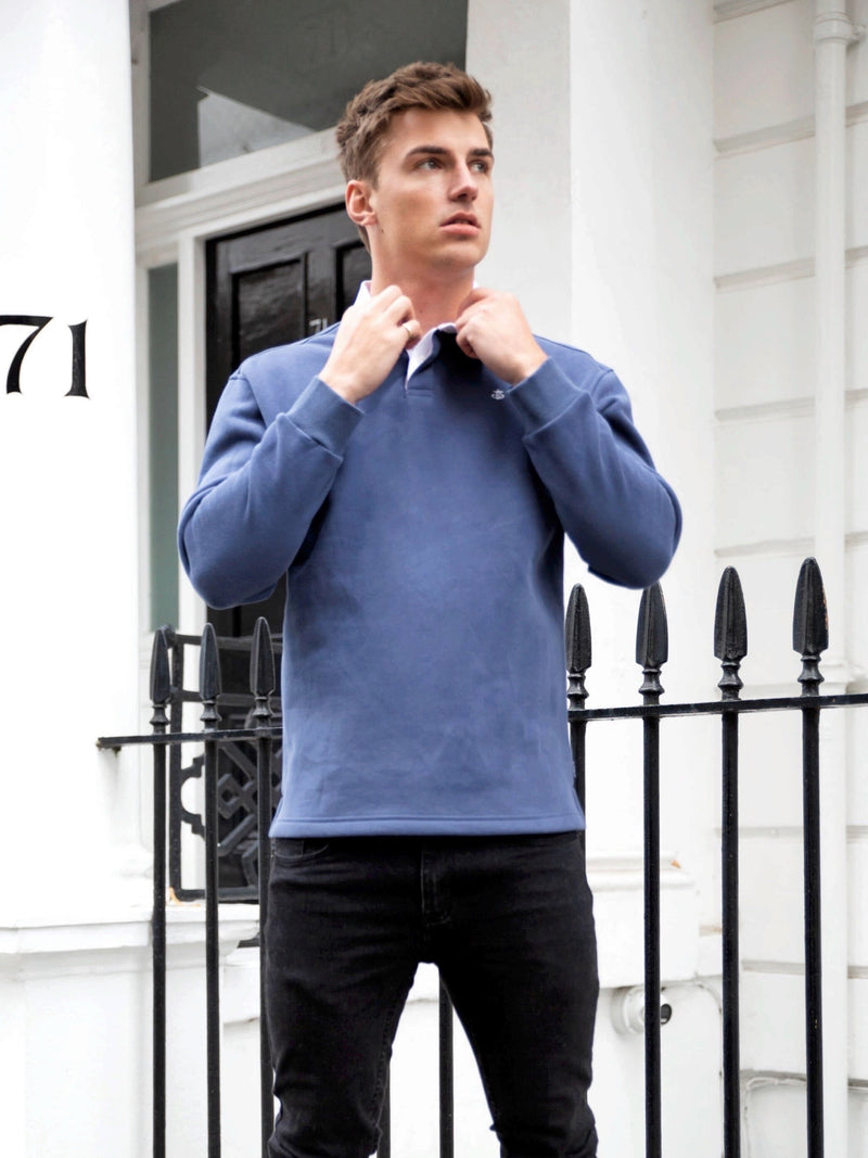 Hudson Polo Sweatshirt - Navy