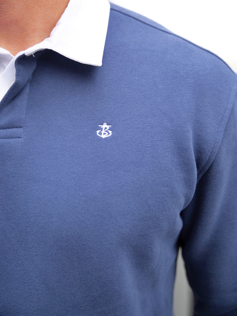 Hudson Polo Sweatshirt - Navy