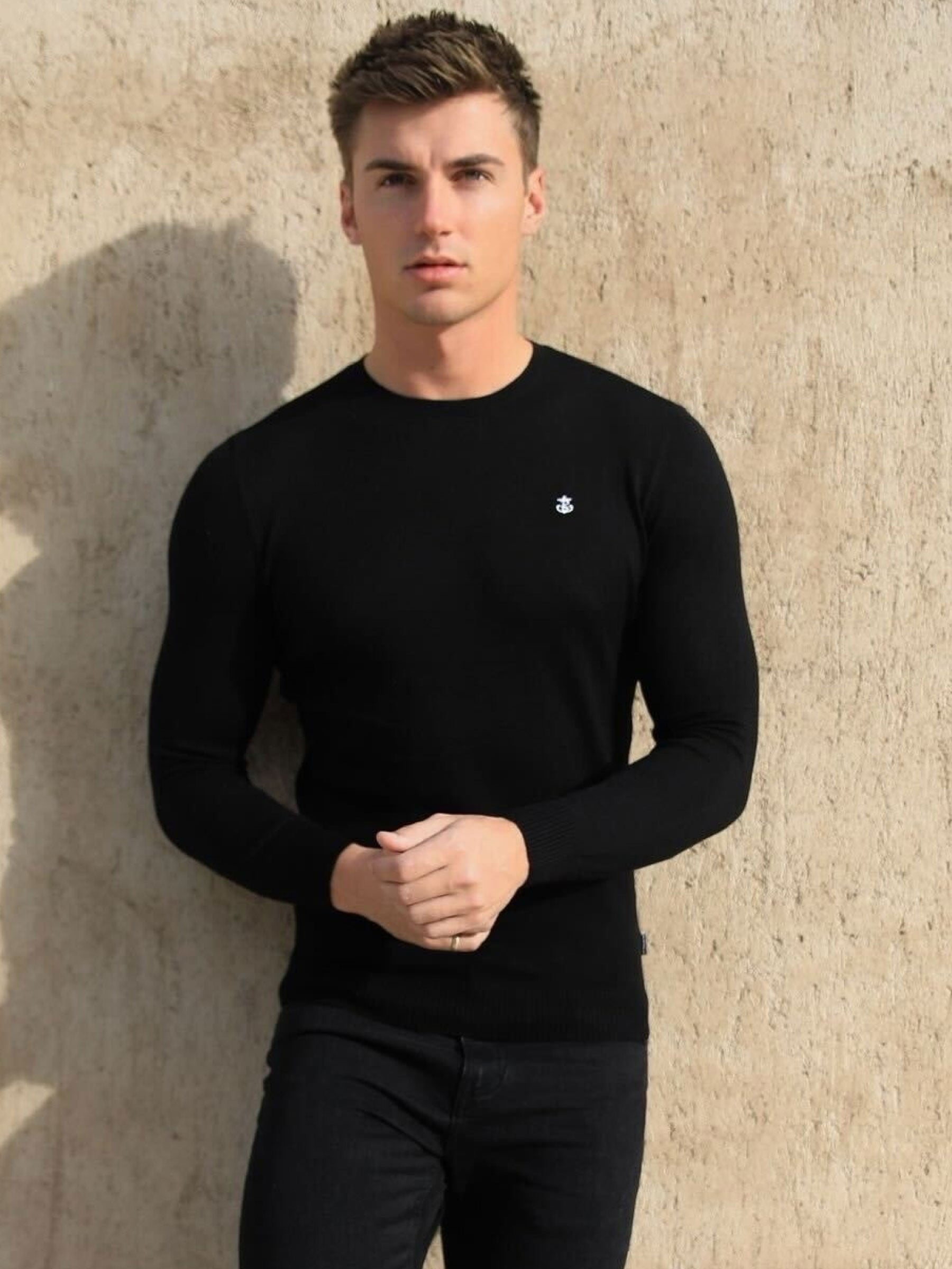 Buy Blakely Sudbury Black Knitted Jumper | Free standard delivery over ...
