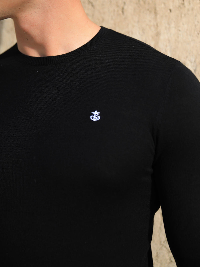 Sudbury Knitted Jumper - Black