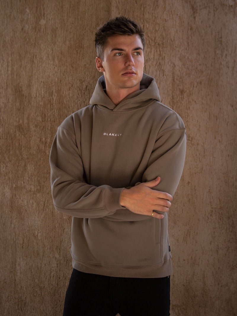 Essential Relaxed Hoodie - Brown