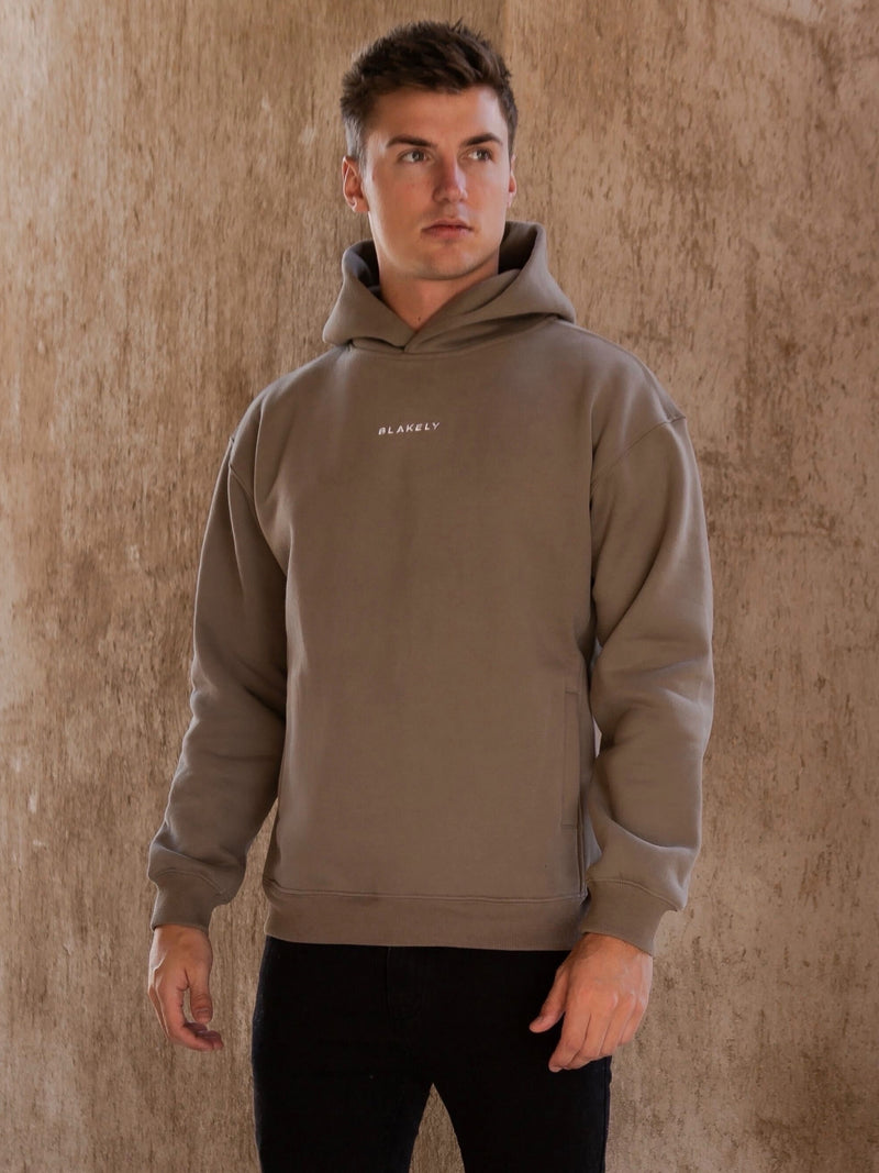 Essential Relaxed Hoodie - Brown