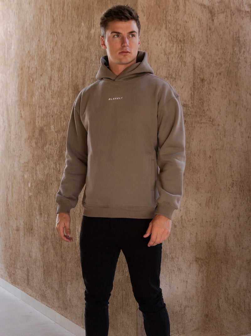 Essential Relaxed Hoodie - Brown