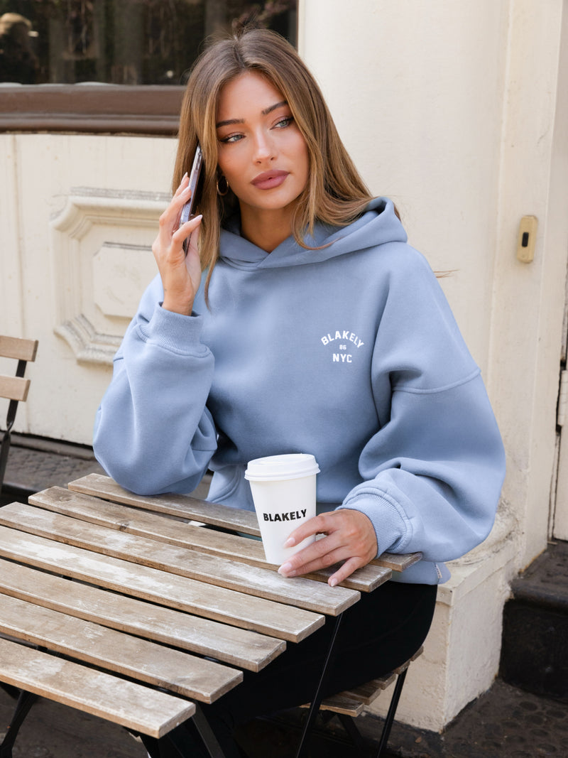 NYC Oversized Hoodie - Cloudy Blue