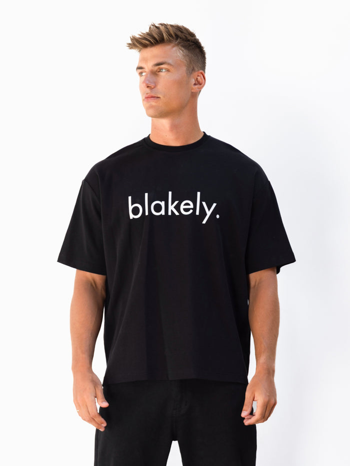 Logo Unfitted T-Shirt - Black