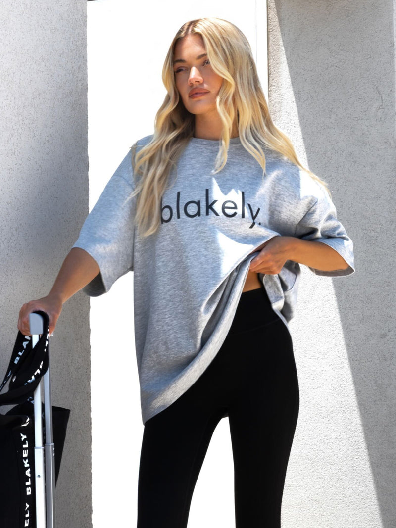Logo Ultra Oversized T-Shirt - Mergelgrau