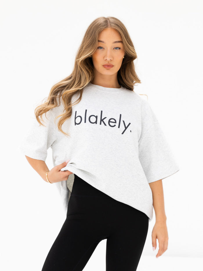 Logo Ultra Oversized T-Shirt - Marl White