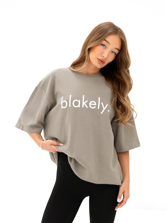 Logo Ultra Oversized T-Shirt - Washed Khaki