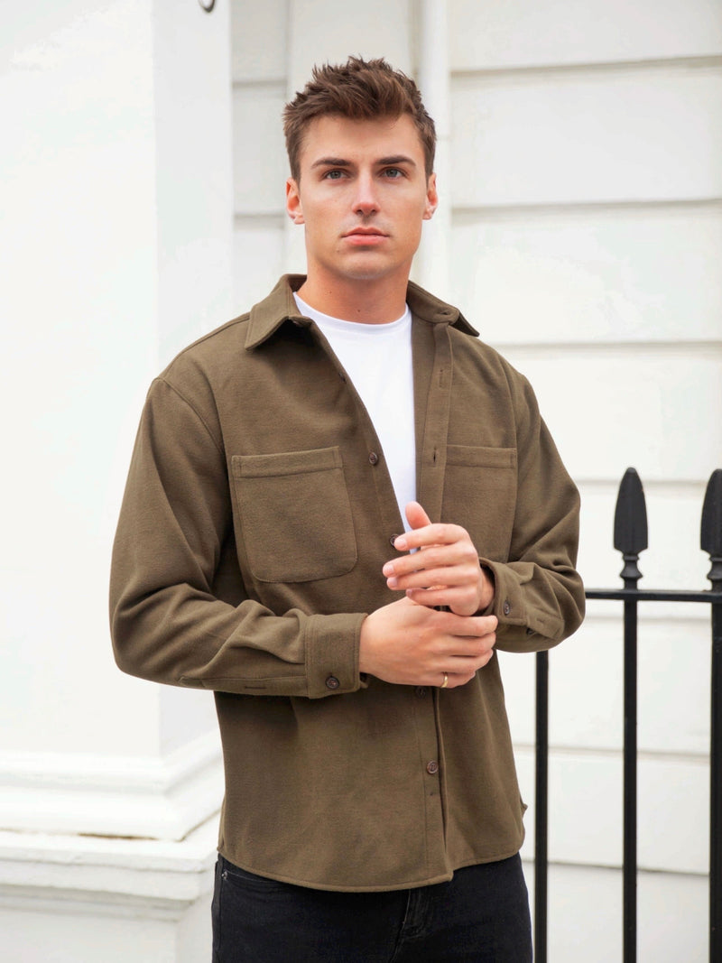 Hoxton Relaxed Shacket - Khaki