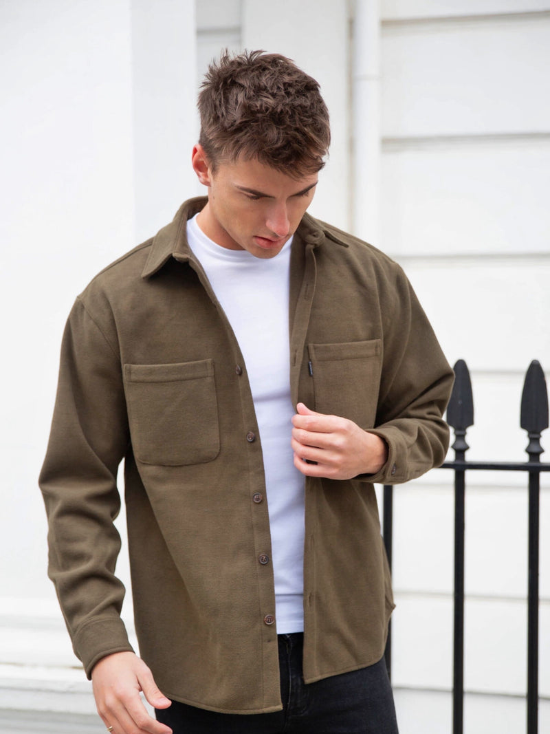 Hoxton Relaxed Shacket - Khaki