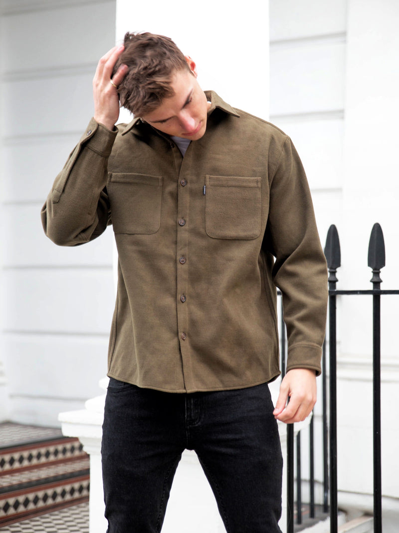 Hoxton Relaxed Shacket - Khaki