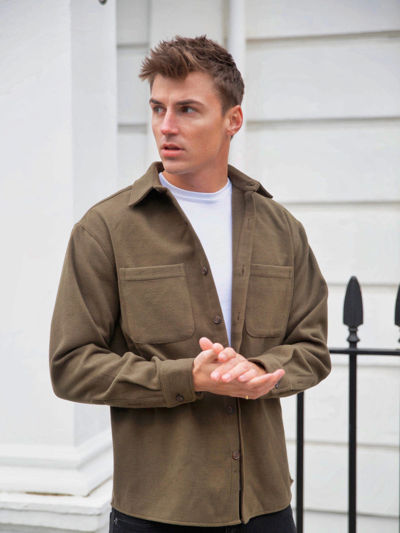 Hoxton Relaxed Shacket - Khaki