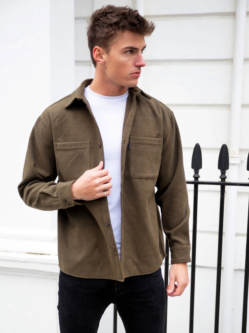 Hoxton Relaxed Shacket - Khaki