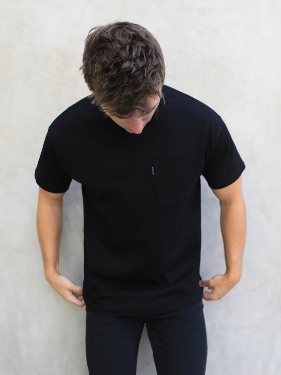 Relaxed Fit Pocket T-Shirt - Black