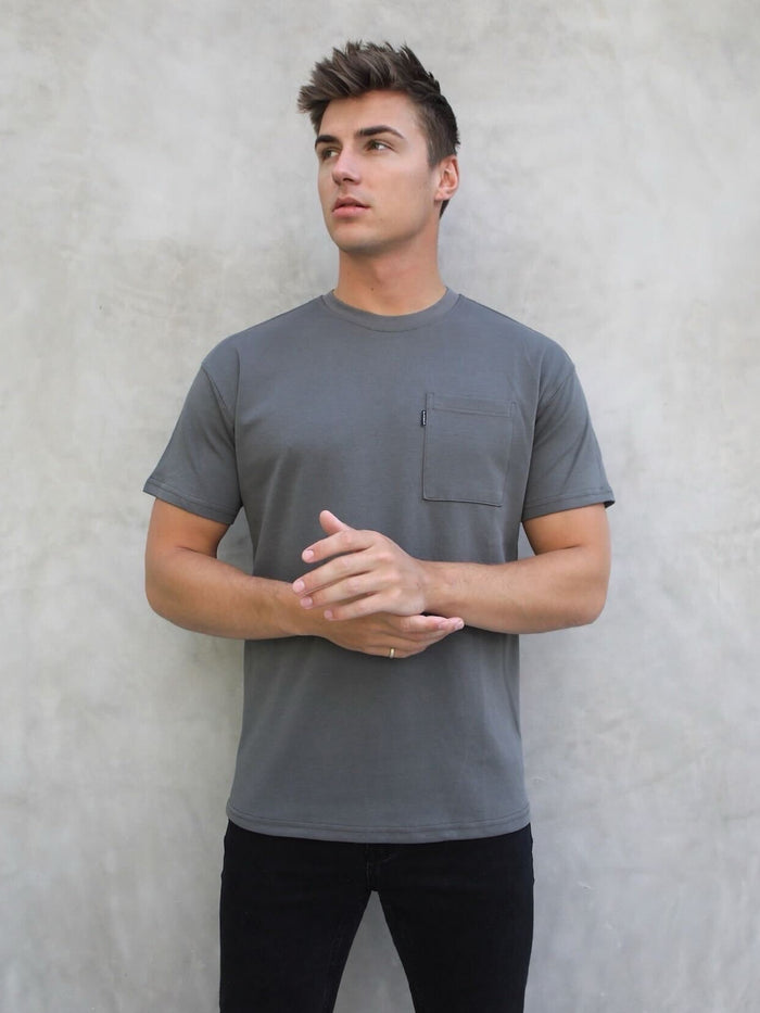 Relaxed Fit Pocket T-Shirt - Charcoal