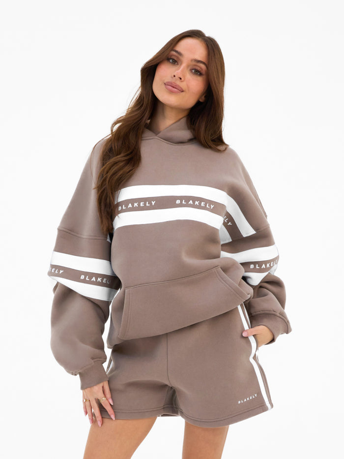 Lily Oversized Hoodie - Hellbraun