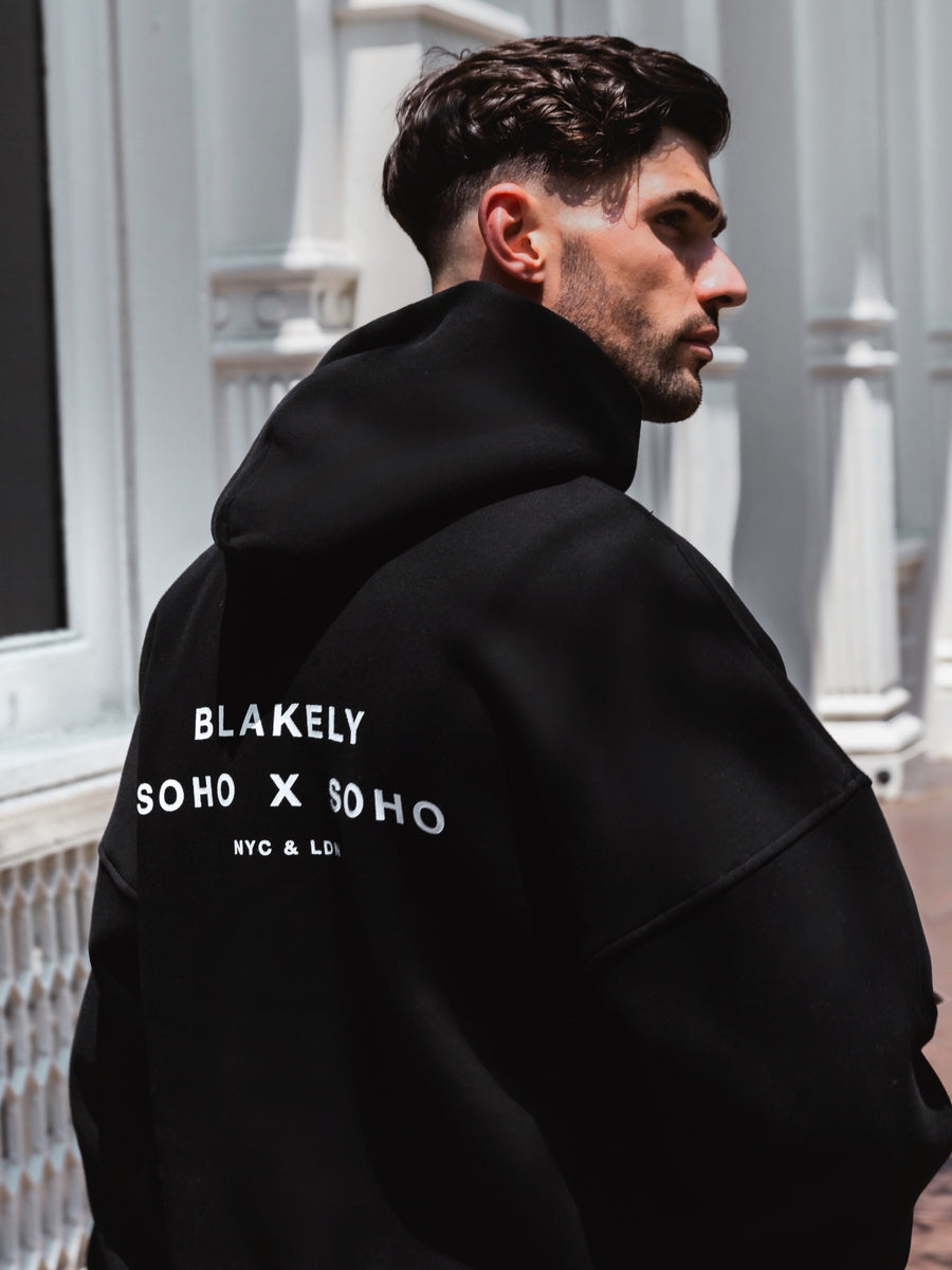 Soho Relaxed Hoodie - Black