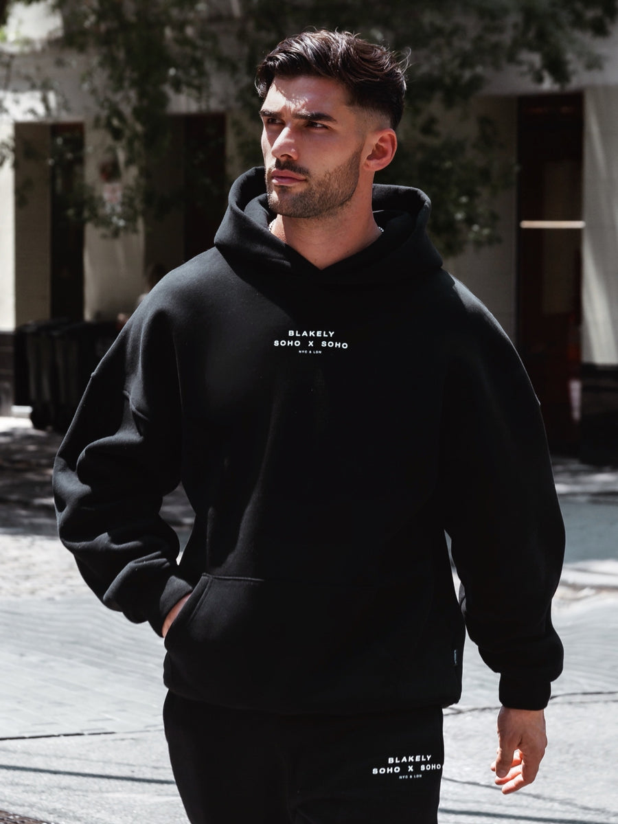 Soho Relaxed Hoodie - Black