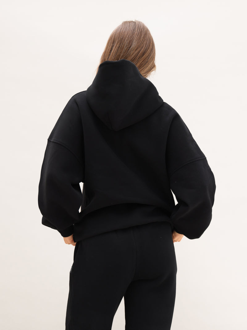Blakely Basic Oversized Hoodie - Black