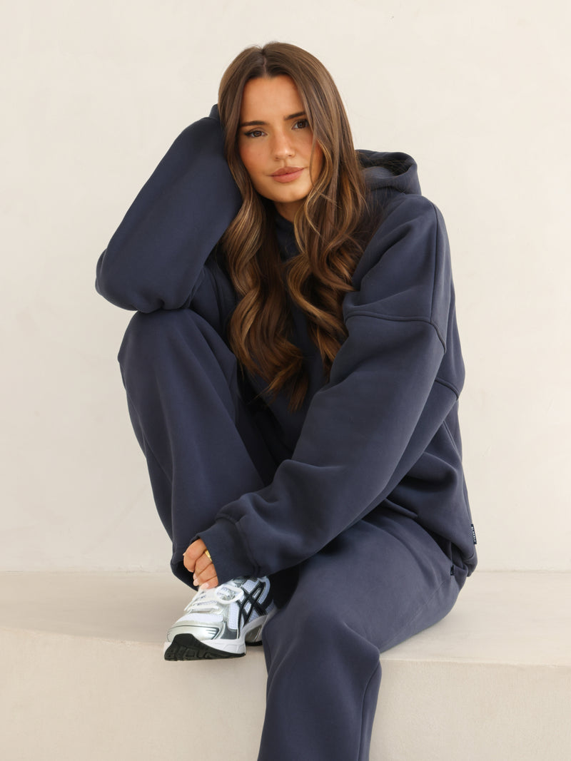 Blakely Basic Oversized Hoodie - True Navy
