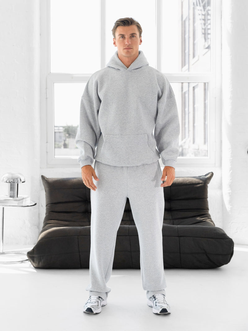 Blakely Basic Relaxed Hoodie - Marl Grey