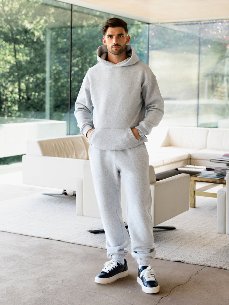 Blakely Basic Relaxed Hoodie - Marl Grey