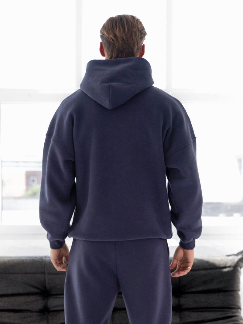 Blakely Basic Relaxed Hoodie - True Navy