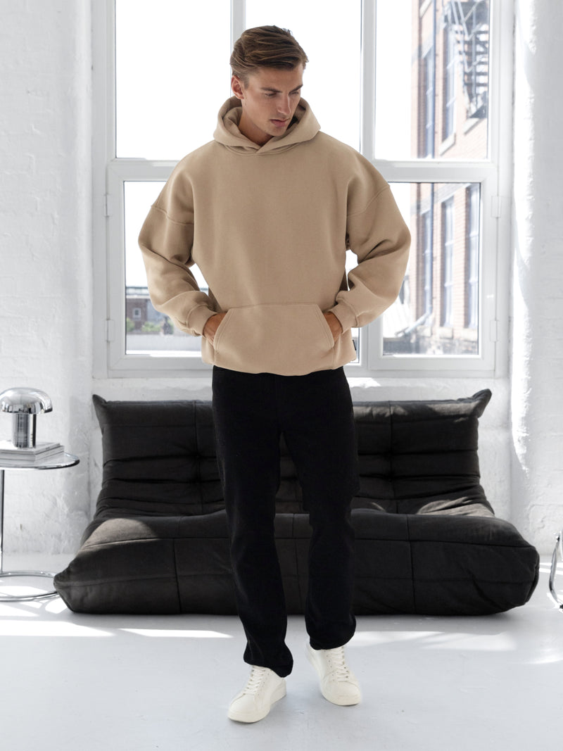 Blakely Basic Relaxed Hoodie - Light Tan