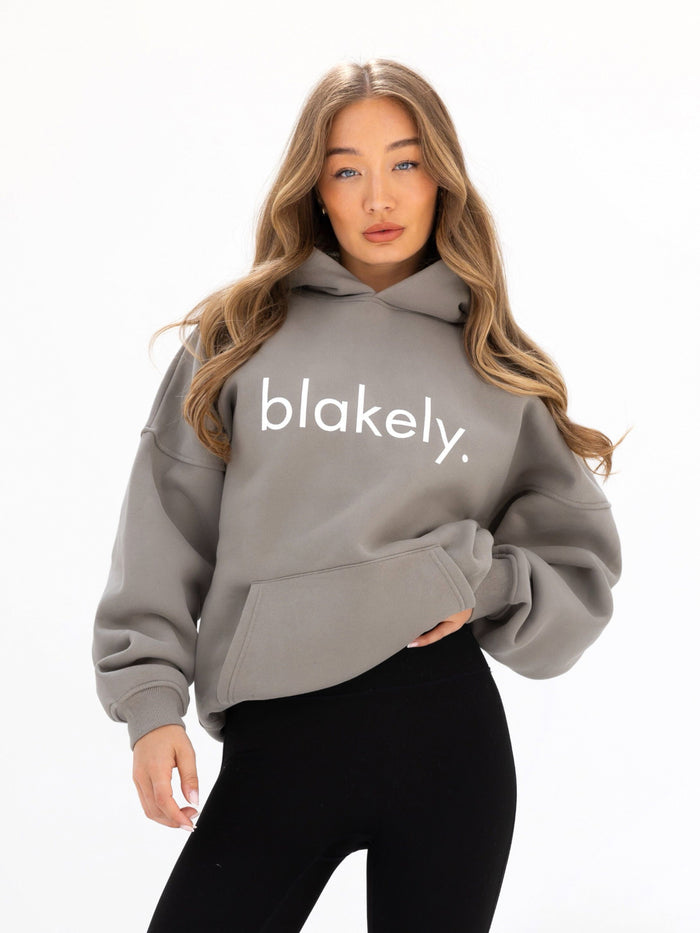 Logo Oversized Hoodie - Washed Khaki