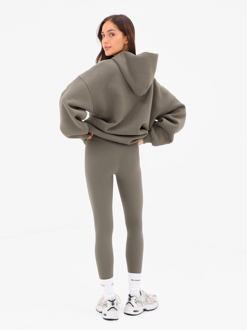Olivia Oversized Hoodie - Vert Safari