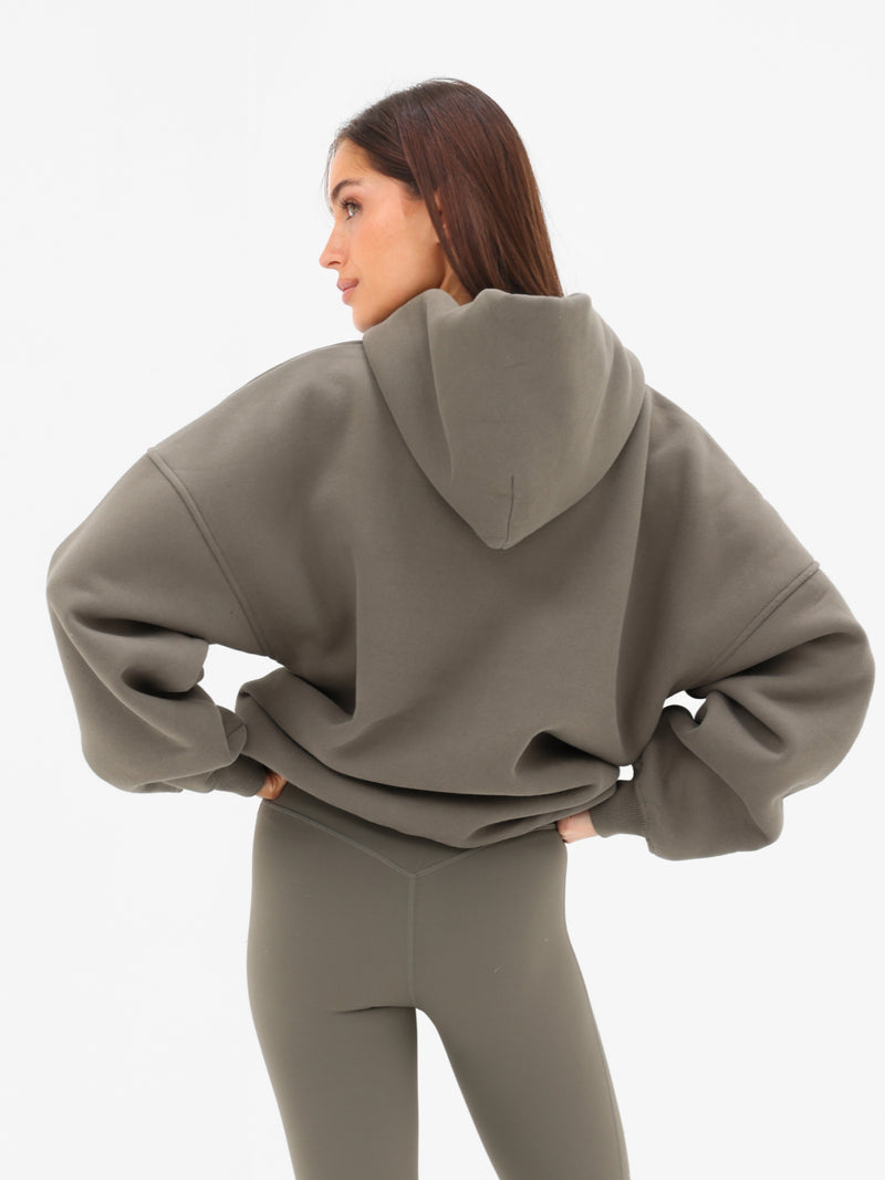 Olivia Oversized Hoodie - Vert Safari