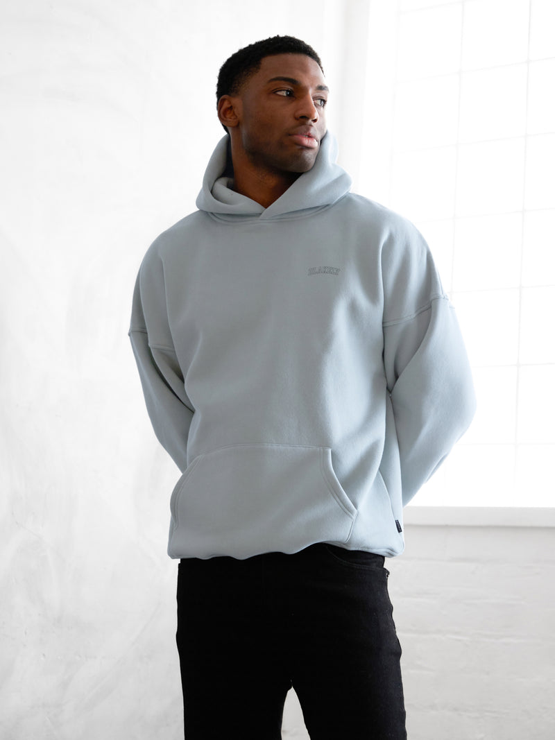 Outline Heritage Relaxed Hoodie - Mineralblau