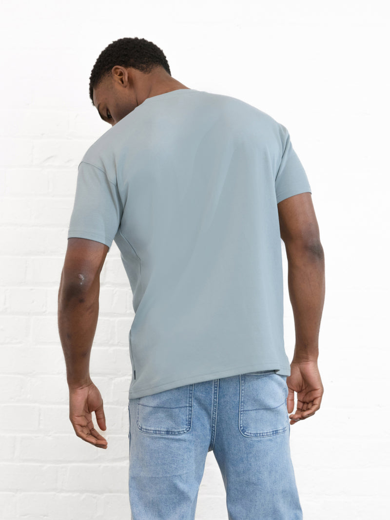 Outline Varsity Relaxed T-Shirt - Mineralblau
