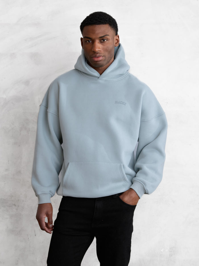 Outline Heritage Relaxed Hoodie - Mineral Blue