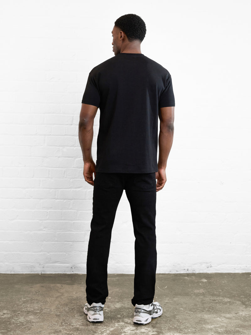 Outline Varsity Relaxed T-Shirt - Schwarz