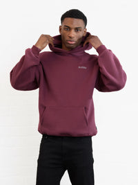 Outline Heritage Relaxed Hoodie - Alter Burgunder