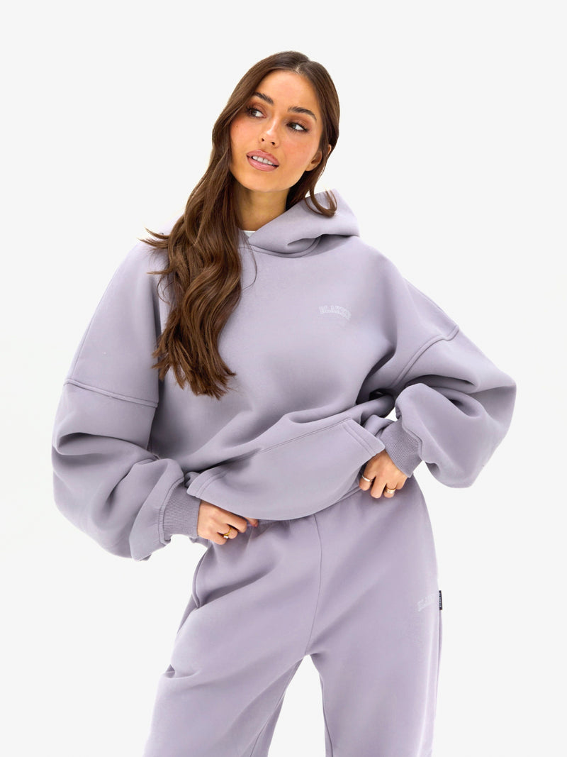 Outline Heritage Oversized Hoodie - Washed Lilac