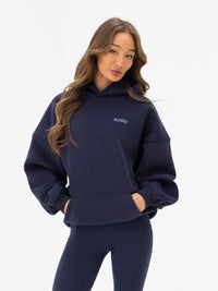 Outline Heritage Oversized Hoodie - Echtes Marineblau