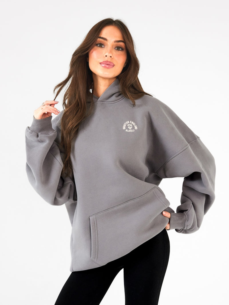 Briston Oversized Hoodie - Rokerig grijs