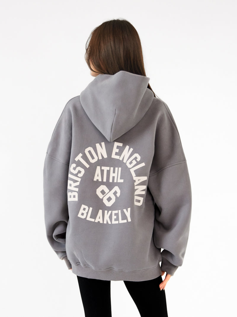 Briston Oversized Hoodie - Rokerig grijs