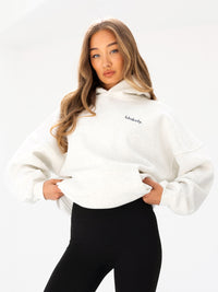 Sami Oversized Hoodie - Mergel Weiß