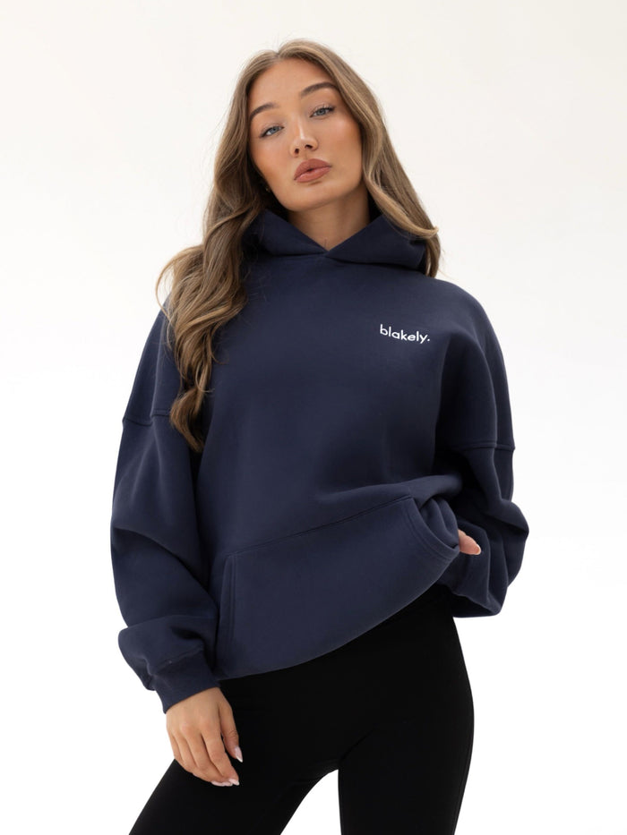 Sami Oversized Hoodie - Echtes Marineblau