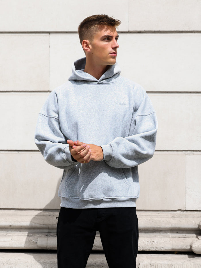 Iver Relaxed Hoodie - Marl Grey